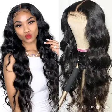Amazing Wholesale Brazilian 100% Human Swiss HD Transparent Lace Closure Front Glueless Raw Virgin Hair Wigs for Black Women